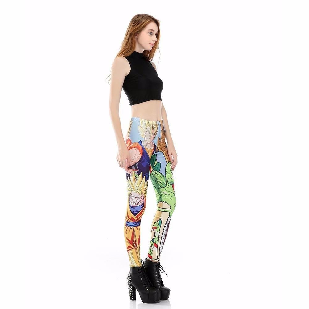 Blue Super Saiyan Goku Shenron Women Compression Fitness Leggings Tights Gym - Dragon Ball Z Gifts