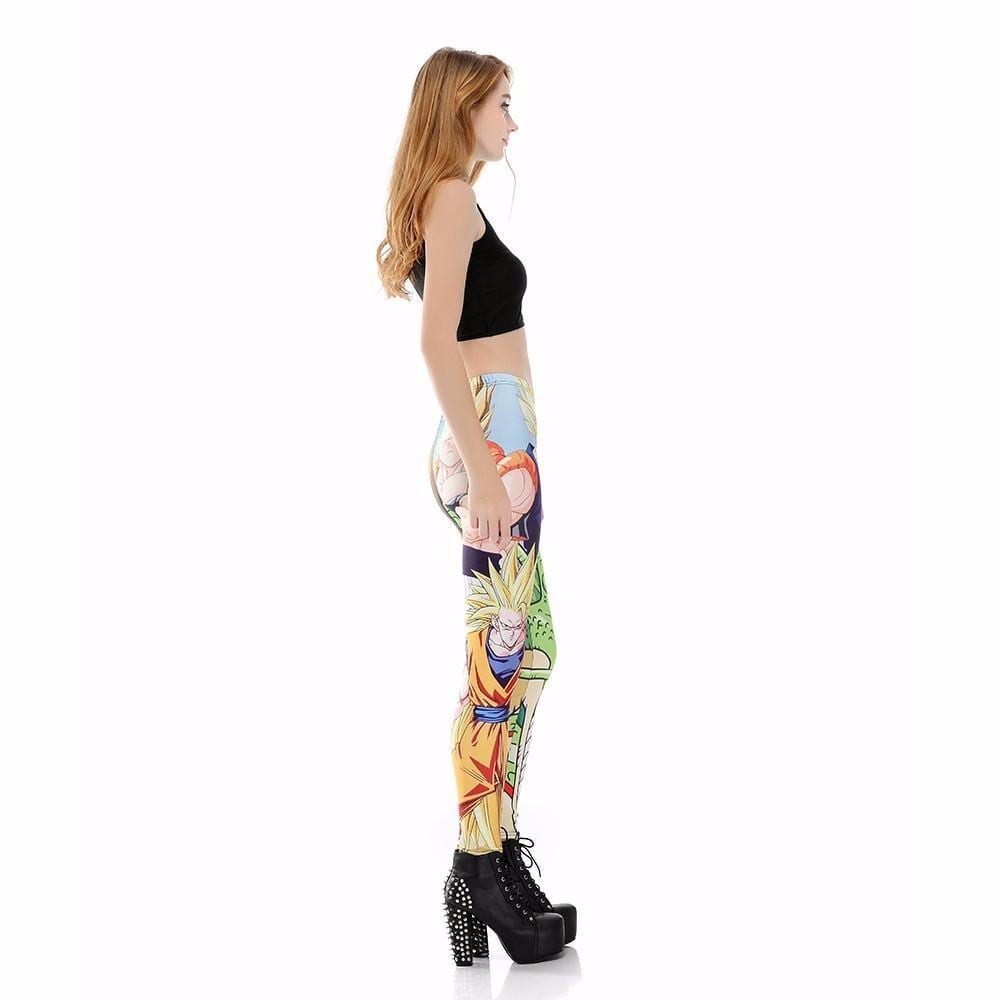 Blue Super Saiyan Goku Shenron Women Compression Fitness Leggings Tights Sport - Dragon Ball Z Gifts