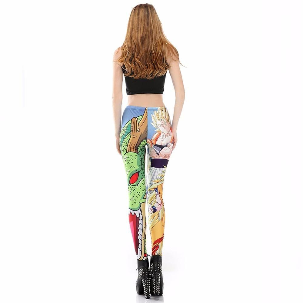Blue Super Saiyan Goku Shenron Women Compression Fitness Leggings Tights Training - Dragon Ball Z Gifts
