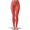 Red Ribbon Army Logo Pastel Red Minimalist Yoga Pants - Dragon Ball Z Gifts