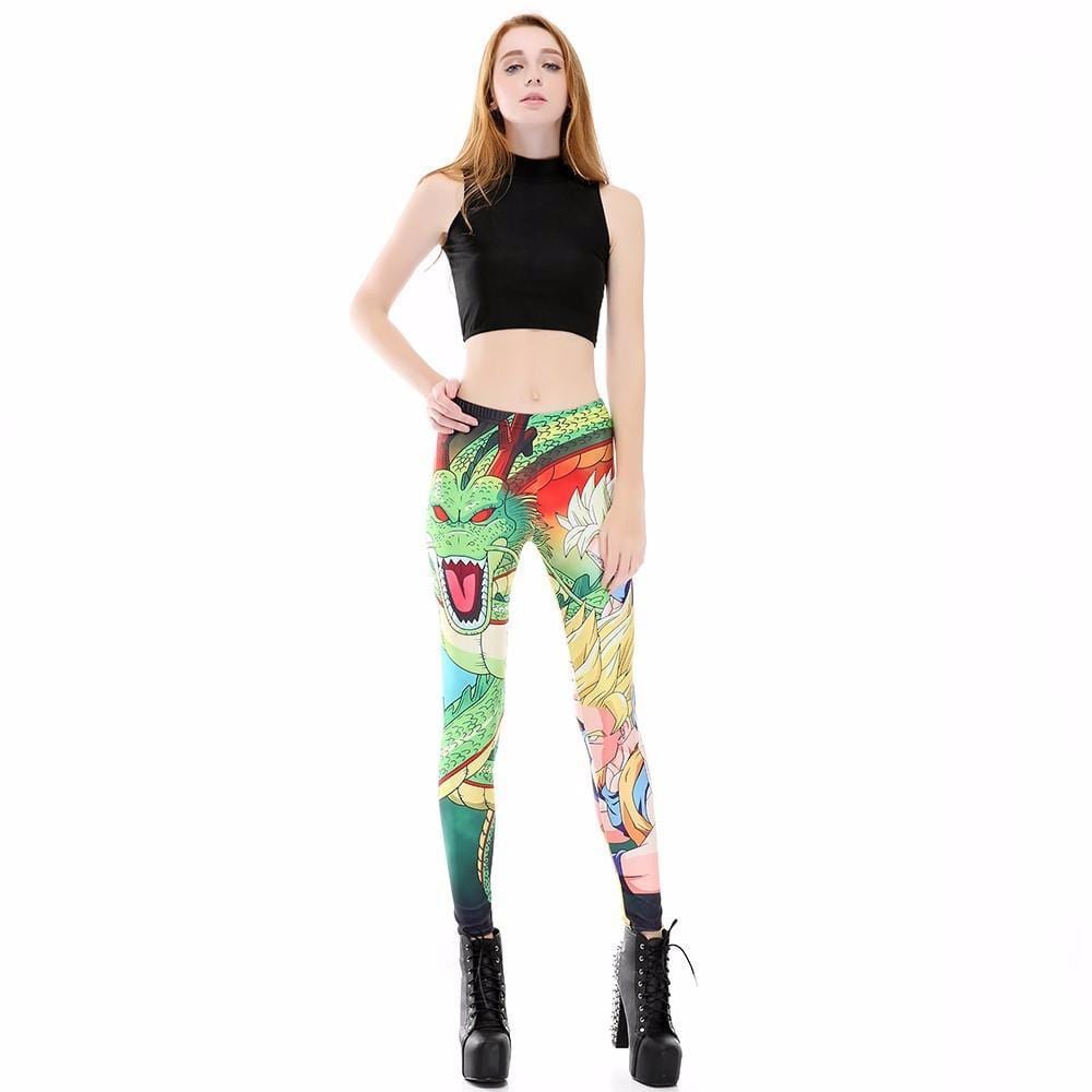 Shenron Goku Super Saiyan Women Compression Fitness Leggings Tights Dragon Ball Training - Dragon Ball Z Gifts